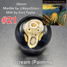 Load image into Gallery viewer, 20mm Keys Glass Milli Marbles