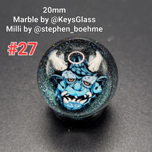 Load image into Gallery viewer, 20mm Keys Glass Milli Marbles