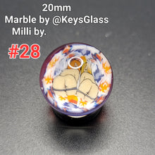 Load image into Gallery viewer, 20mm Keys Glass Milli Marbles